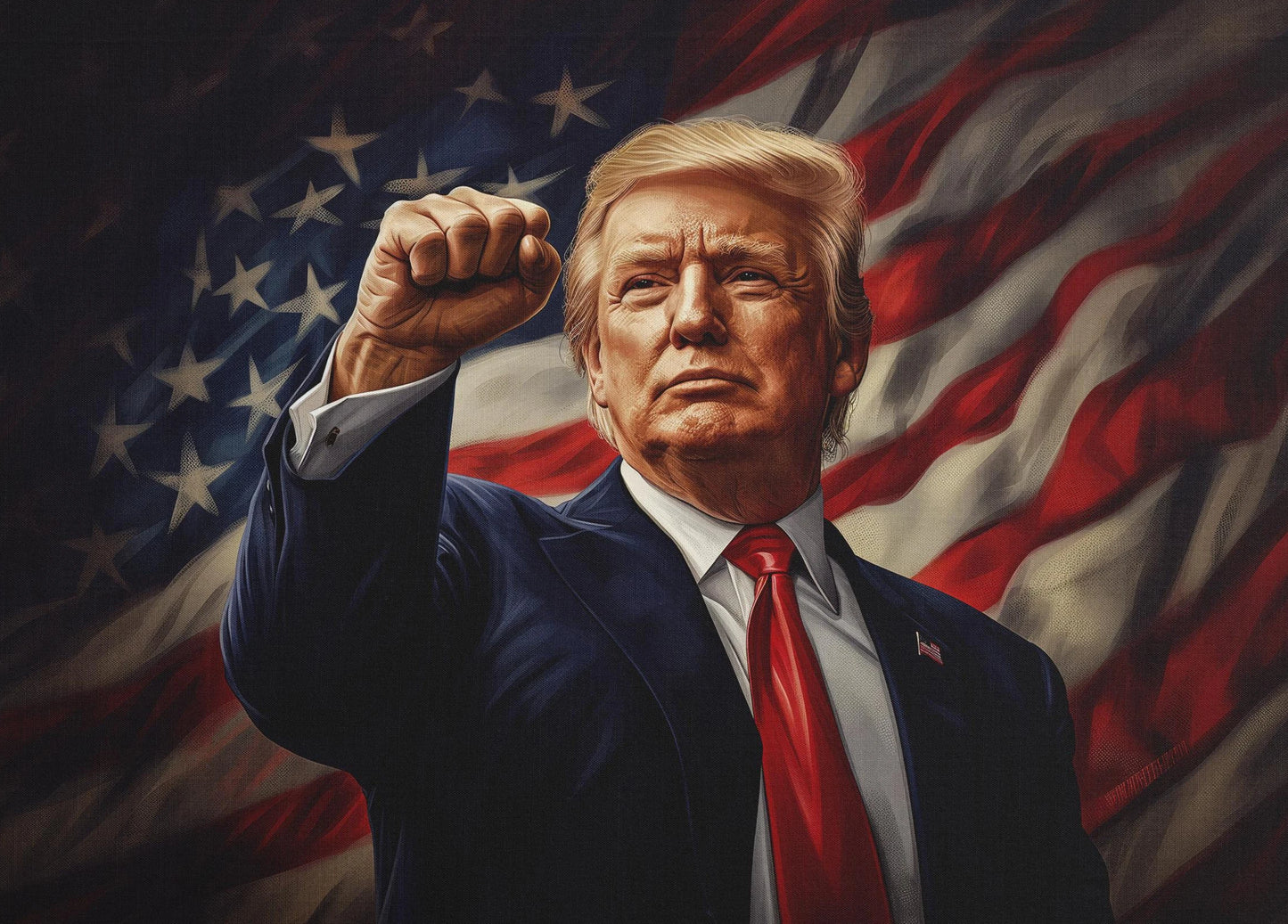 Donald Trump Fist Up Poster