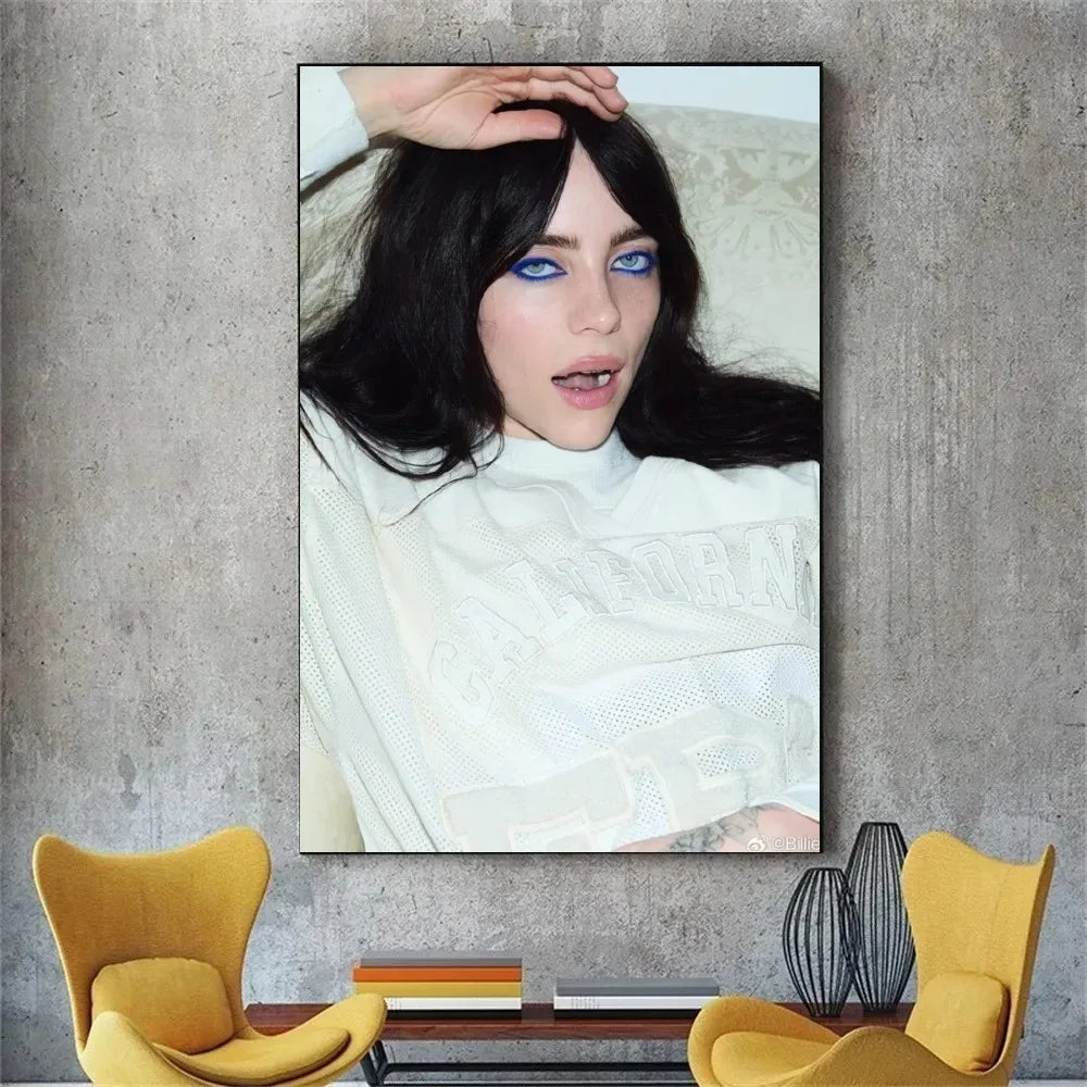 Billie Eilish White Photo Poster