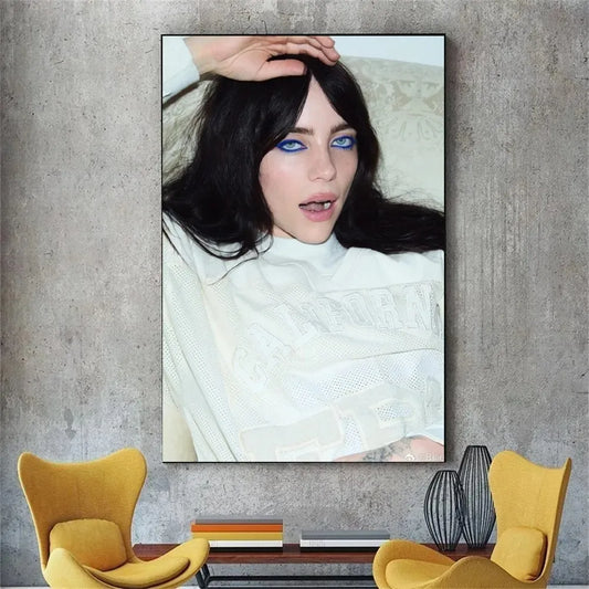 Billie Eilish White Photo Poster
