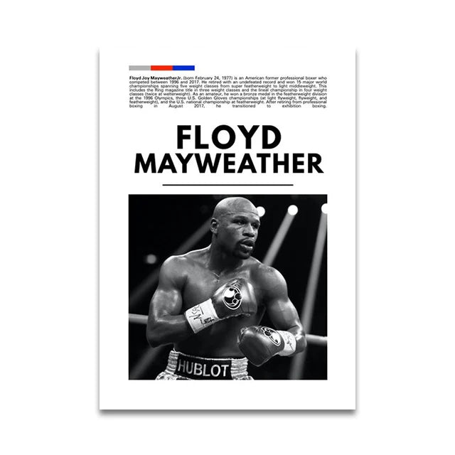 Floyd Mayweather Minimalist Boxing Poster