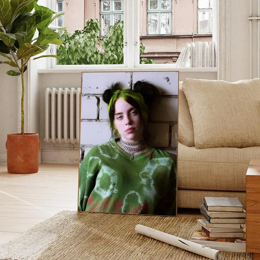 Billie Eilish Green Sweater Photo Poster