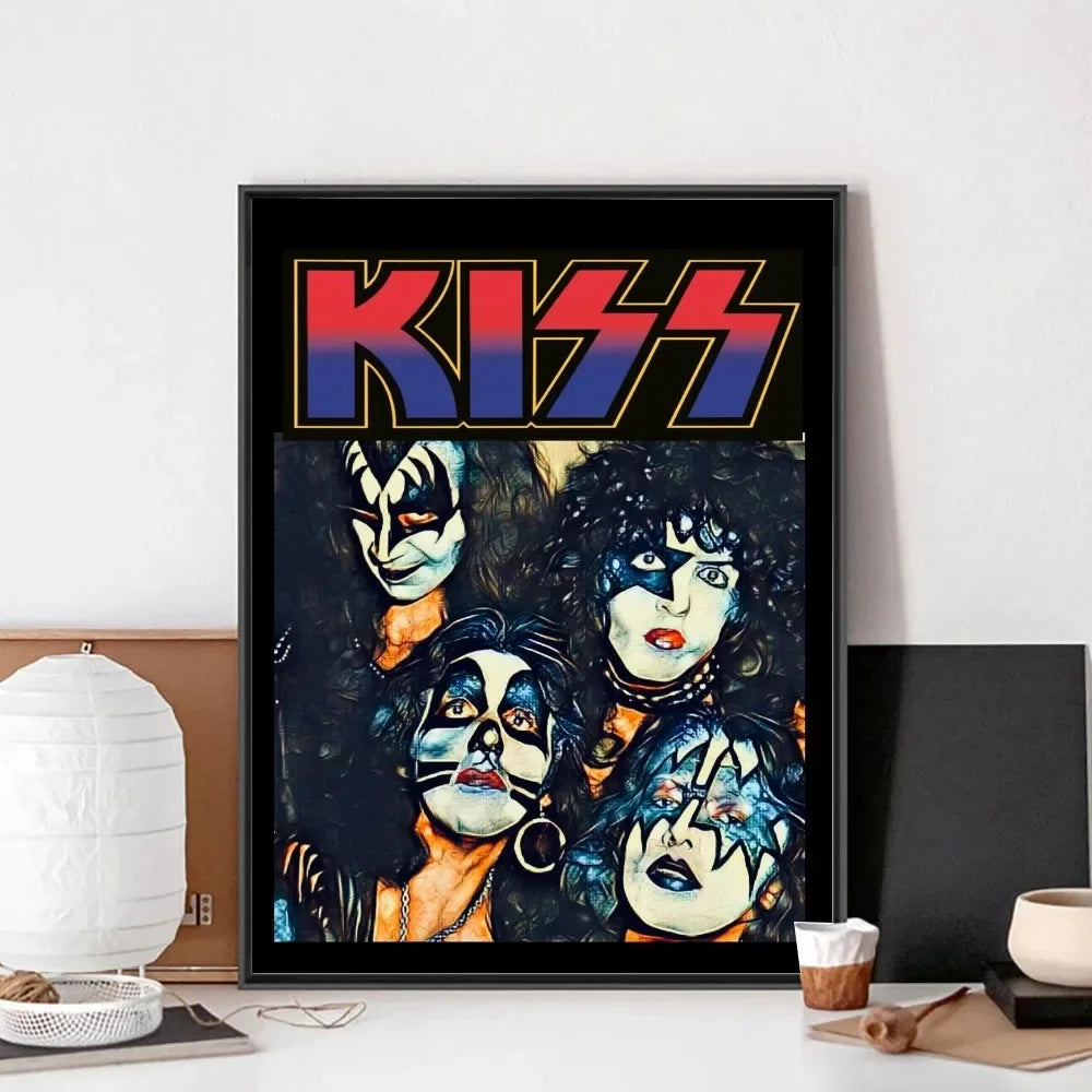 Kiss Band 80s Rock Poster