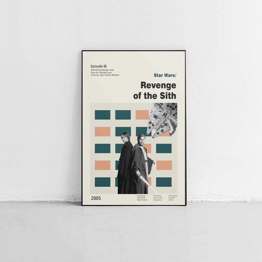 Starwars: Revenge Of The Sith Minimalist Movie Wall Art Poster