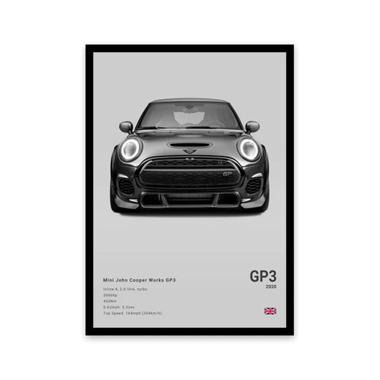 Mini John Cooper GP3 Car Poster