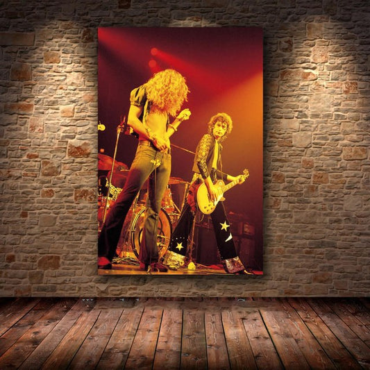 Led Zeppelin On Stage Rock Poster