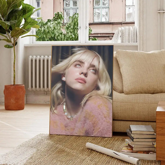 Billie Eilish Looking Up Poster