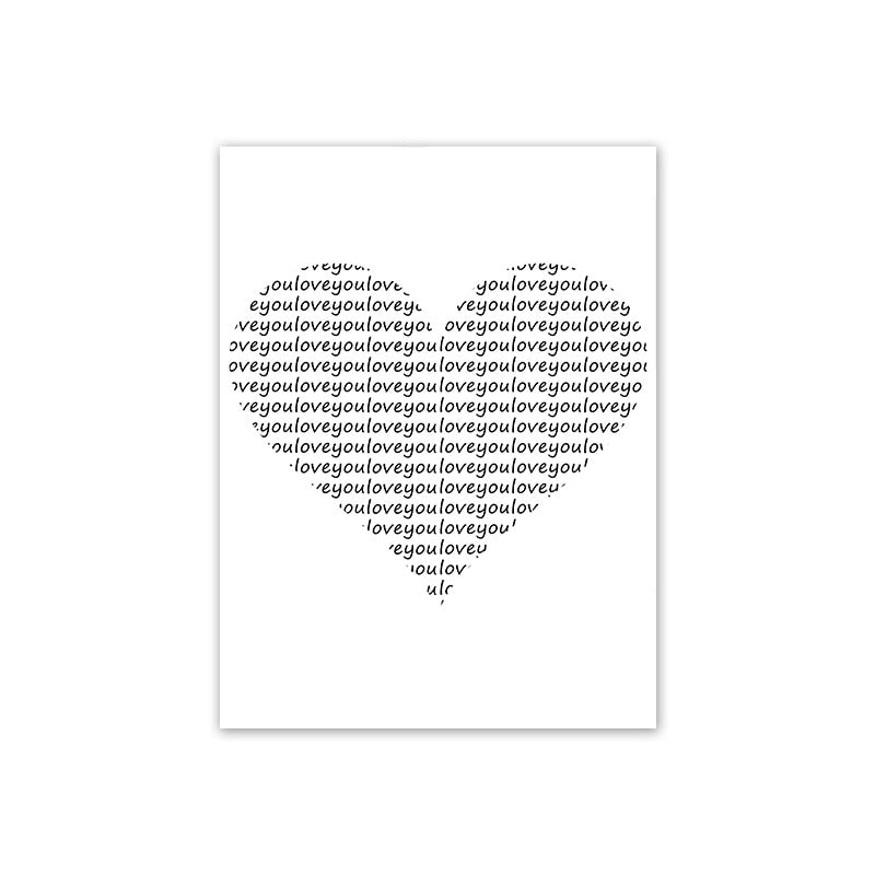 Love Heart Love Minimalist Poster