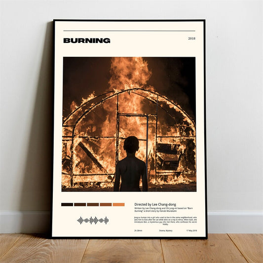 Burning Minimalist Movie Poster