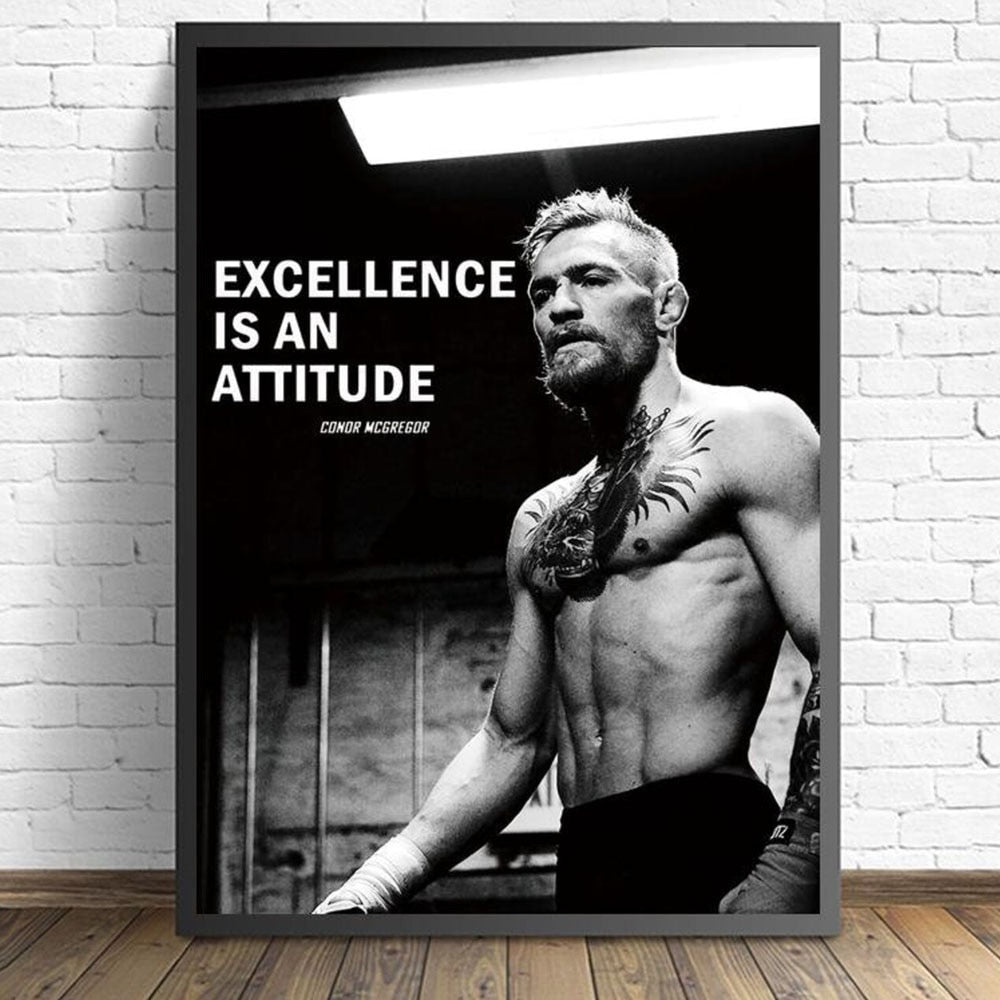 Excellence Is An Attitude Conor McGregor Quote Poster
