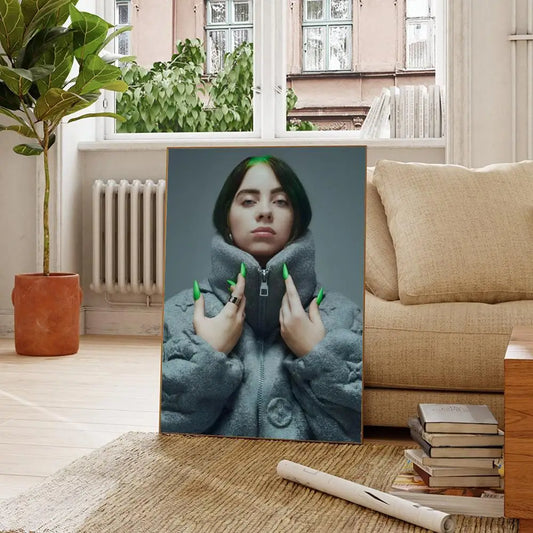 Billie Eilish Coat Portrait Poster