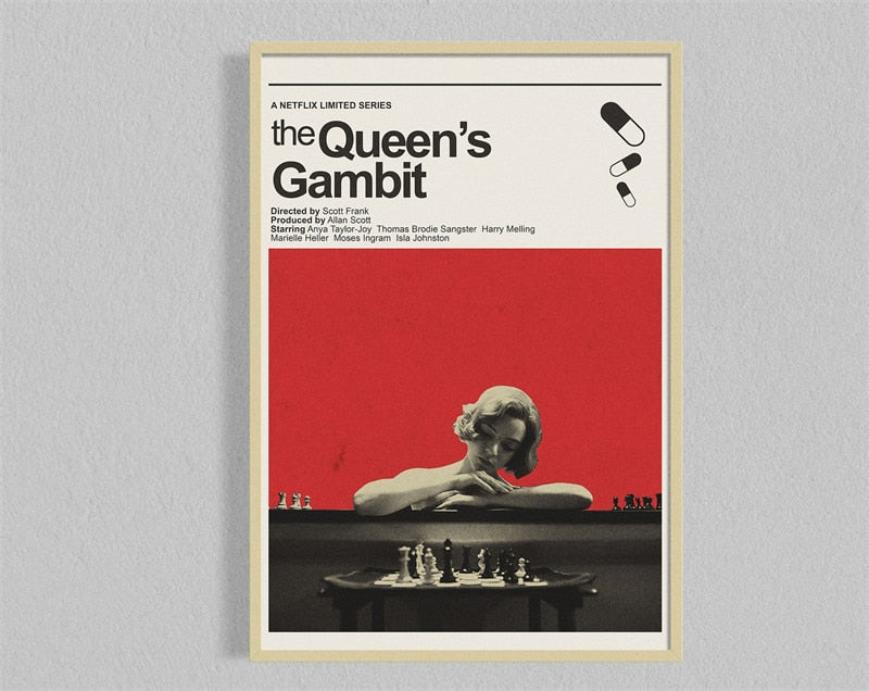 The Queen's Gambit Minimalist Wall Art Poster