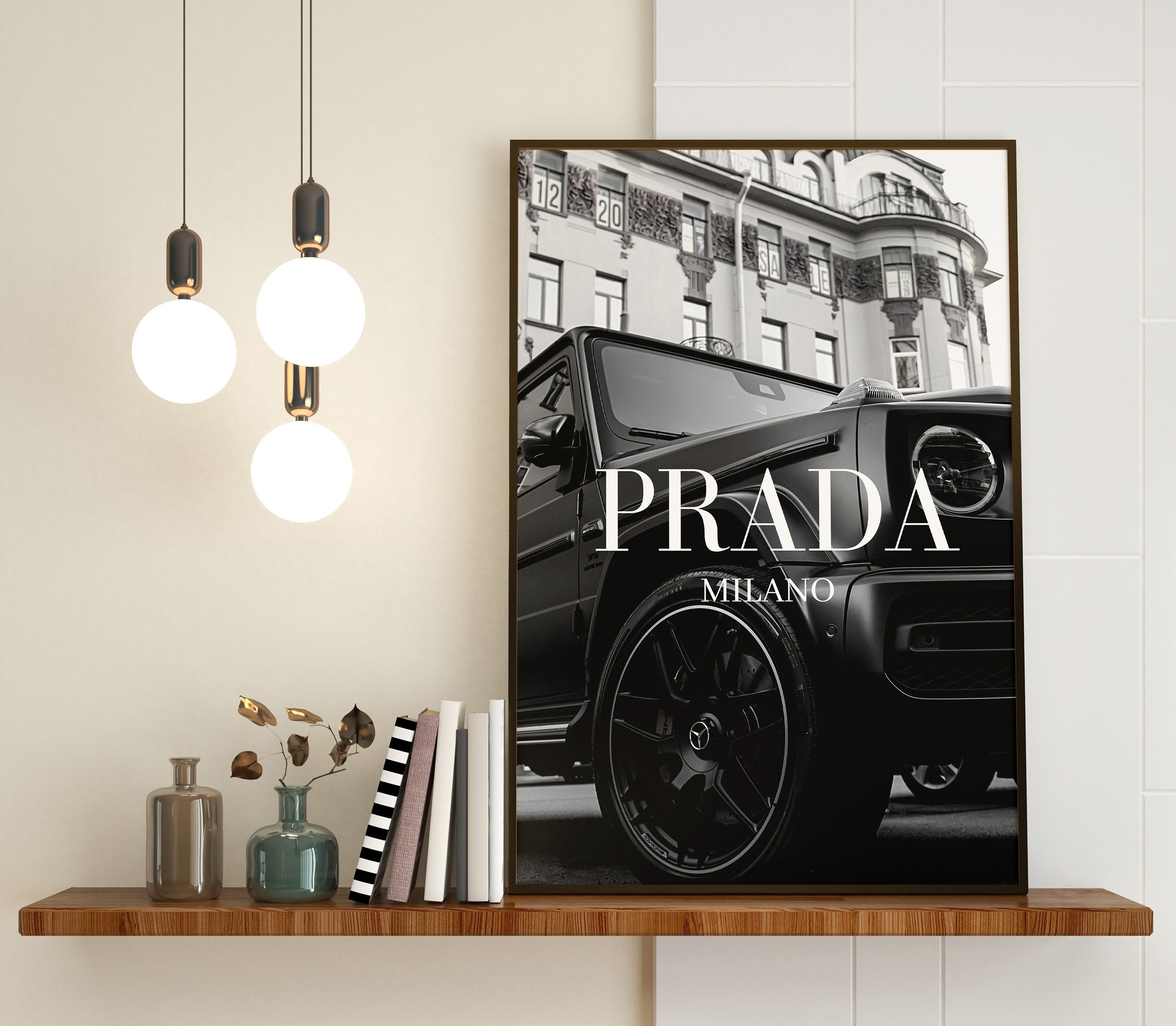 Prada Milano Mercedes G-Wagon Luxury Car Poster – Aesthetic Wall Decor