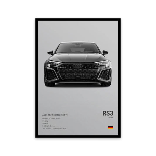 Audi RS3 Sportback Car Poster
