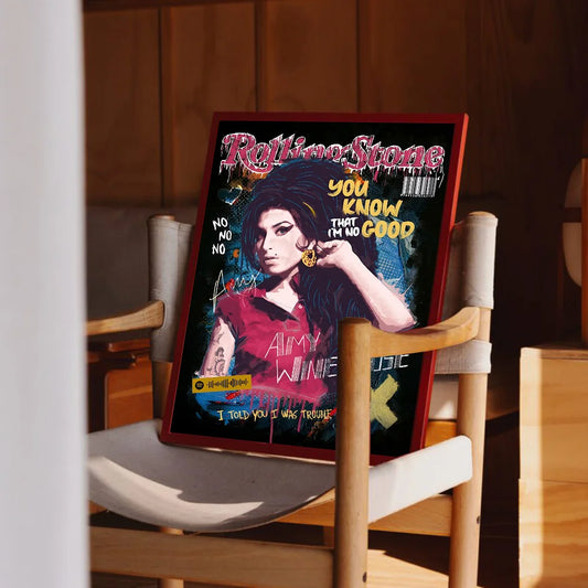 Amy Winehouse Rolling Stones Graffiti Poster
