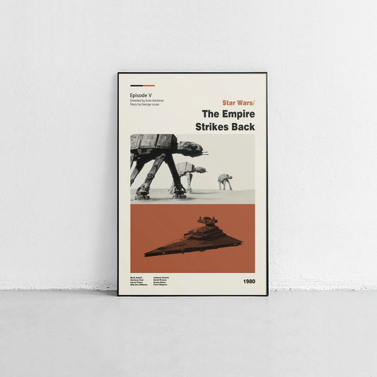 Starwars: The Empire Strikes Back Minimalist Movie Wall Art Poster