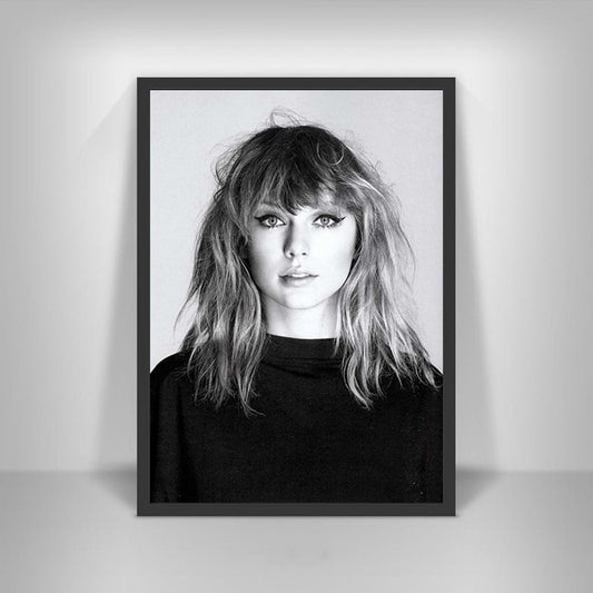 Taylor Swift Black White Portrait Photo Poster