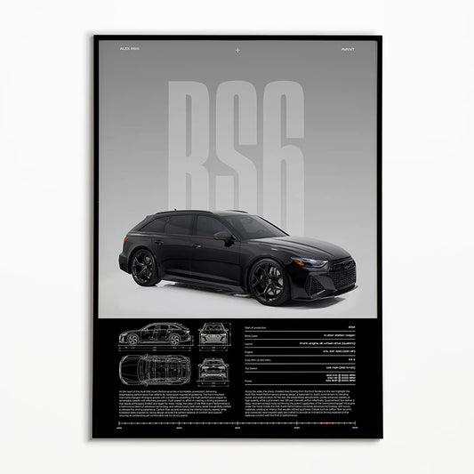 Audi RS6 Car Poster