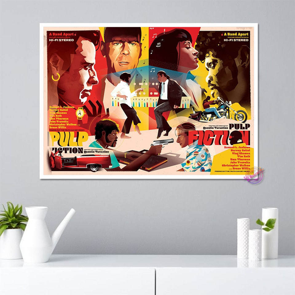 Pulp Fiction Movie Scenes Artwork Poster
