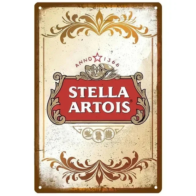 Stella Artois Vintage Bar Metal Sign Poster