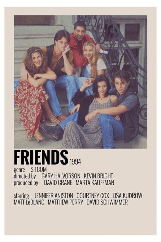 Friends Cast Vintage Minimalist Wall Art Poster