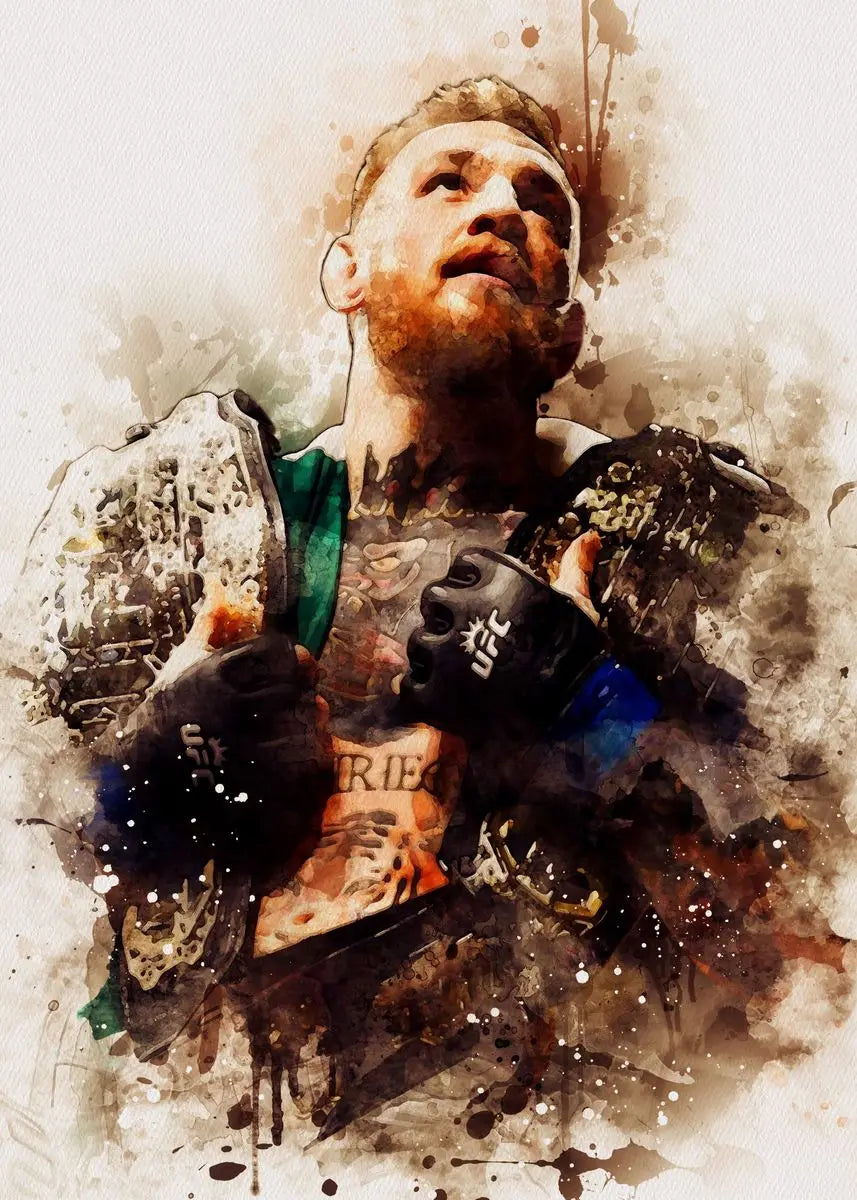 Conor Mcgregor Painting UFC Wall Art Poster