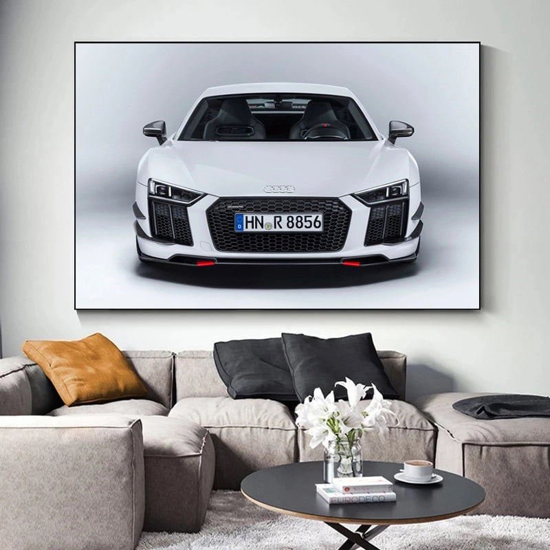 Audi R8 White Poster