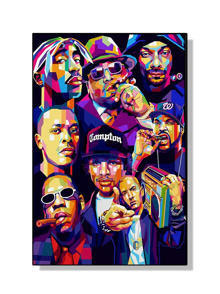 Rap Legend Abstract Painting Poster