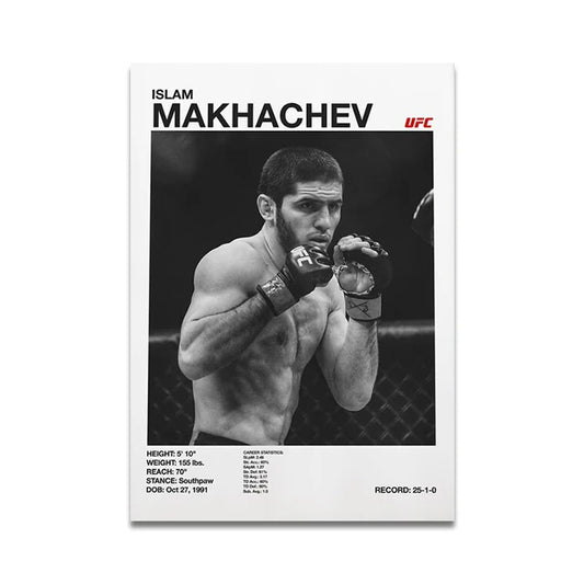 Islam Makhachev Minimalist UFC Poster