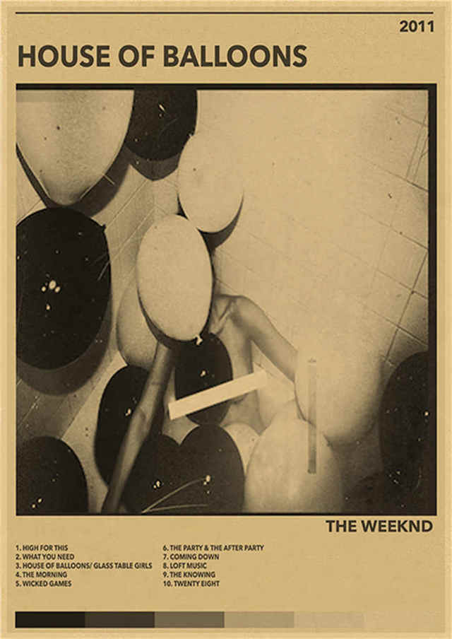 The Weeknd House Of Balloons Minimalist Album Cover Poster