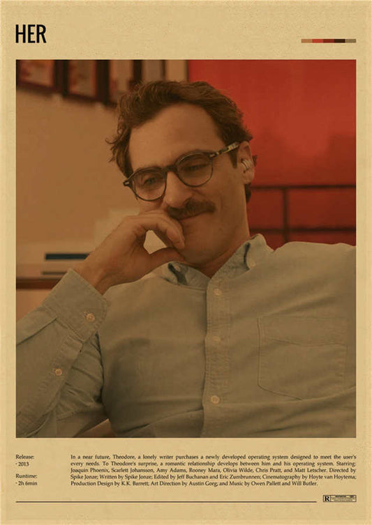 Her Joaquin Phoenix Minimalist Movie Poster