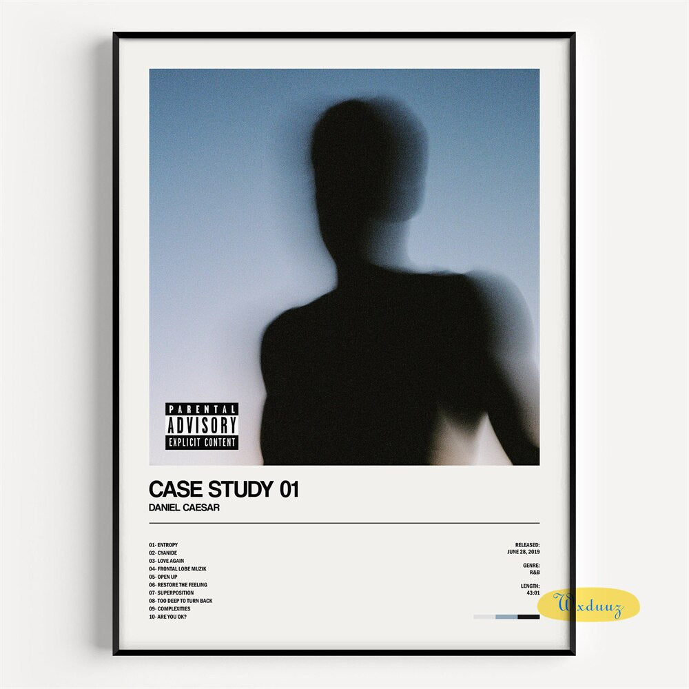 Daniel Caesar Case Study 01 Minimalist Album Cover Poster – Aesthetic ...