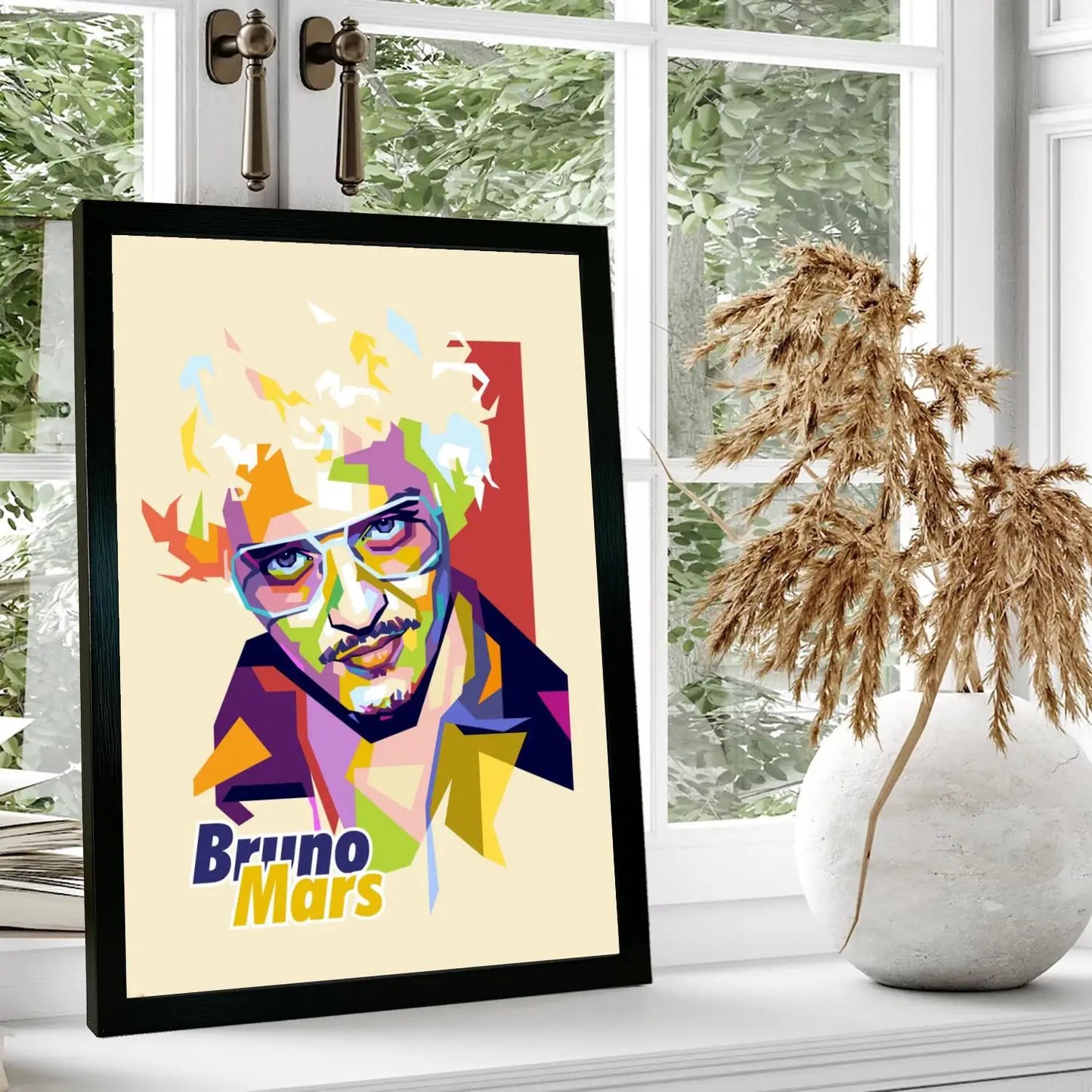 Bruno Mars Aphro Abstract Wall Art Poster