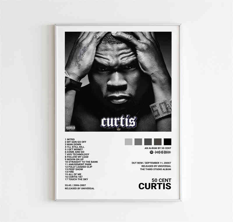 50 Cent Curtis Minimalist Album Poster
