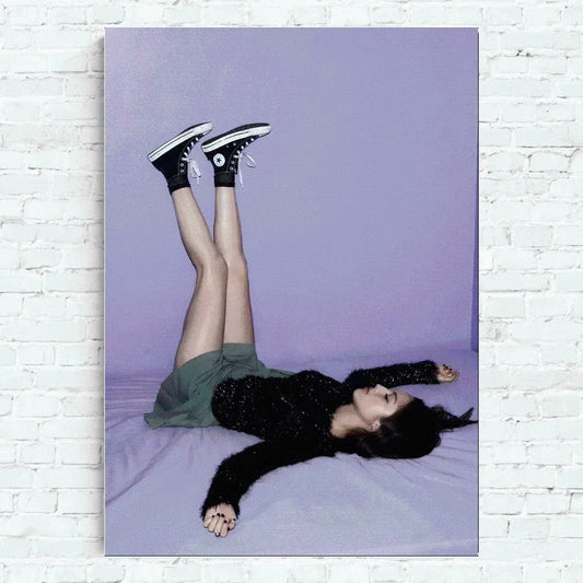 Olivia Rodrigo Laying Down Purple Portrait Poster
