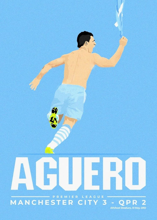 Sergio Agüero Sport Soccer Futbol Poster