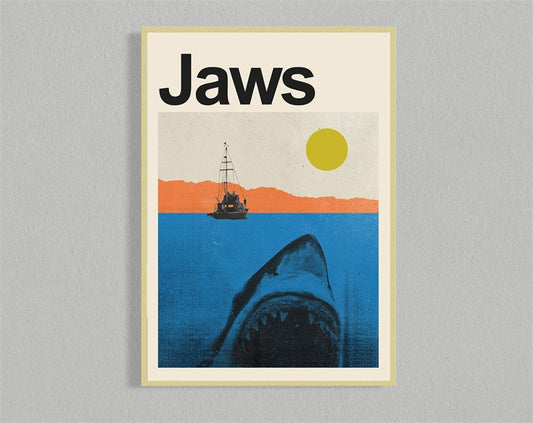 Jaws Minimalist Movie Wall Art Poster