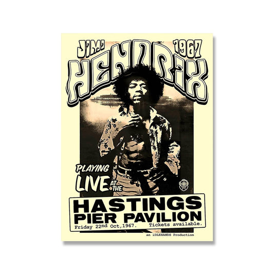 Jimi Hendrix 1967 Concert Rock Poster