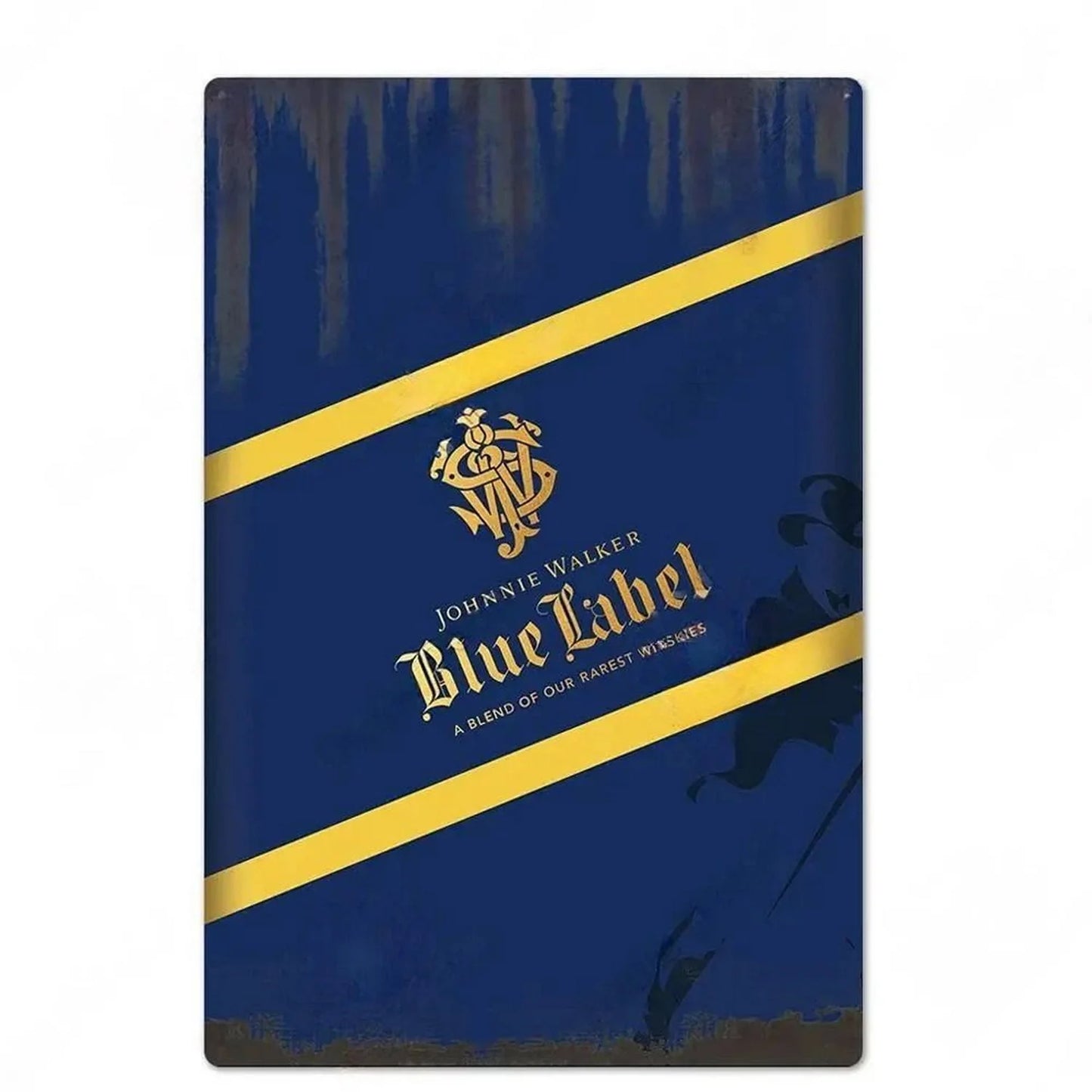 Johnnie Walker Blue Label Vintage Bar Brand Metal Sign Poster
