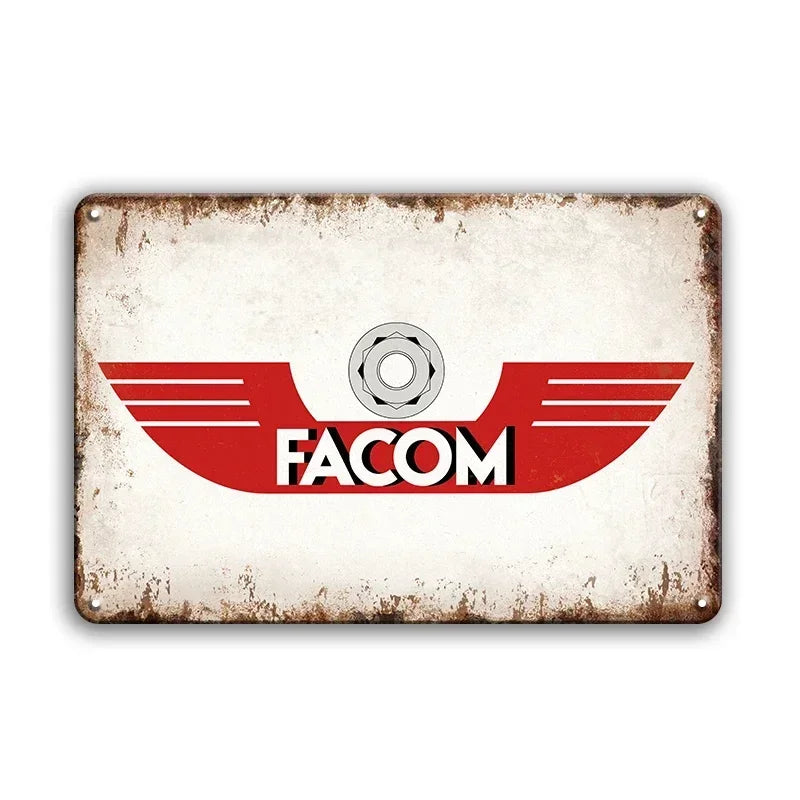 Facom Rustic Man Cave Garage Metal Sign Poster