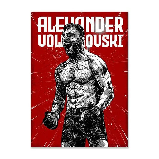 Alexander Volkanovski Red UFC Poster