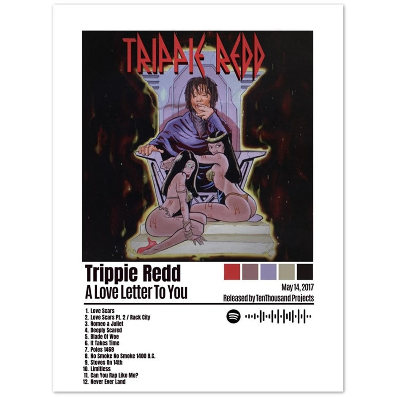 Trippie Redd Minimalist Album Cover Wall Art Poster