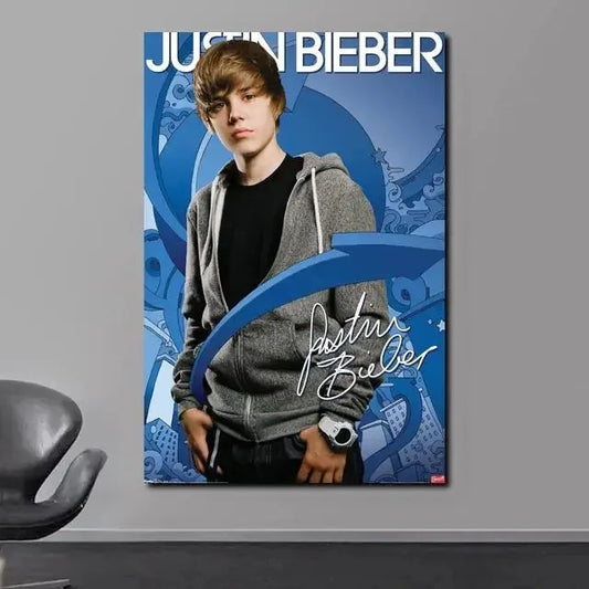 Young Justin Bieber Wall Art Poster