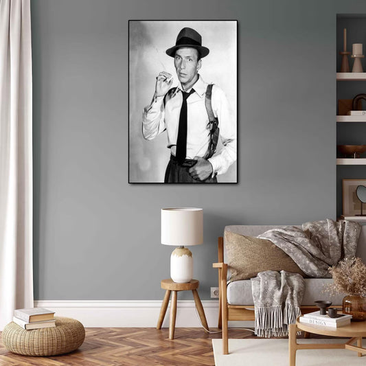 Frank Sinatra Black White Vintage Poster