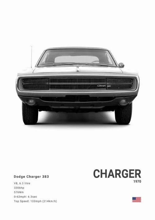 1970 Dodge Charger Car Poster