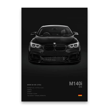 BMW M140i F20 Car Poster
