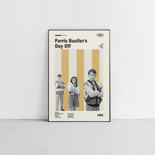 Ferris Bueller's Day Off Minimalist Movie Wall Art Poster
