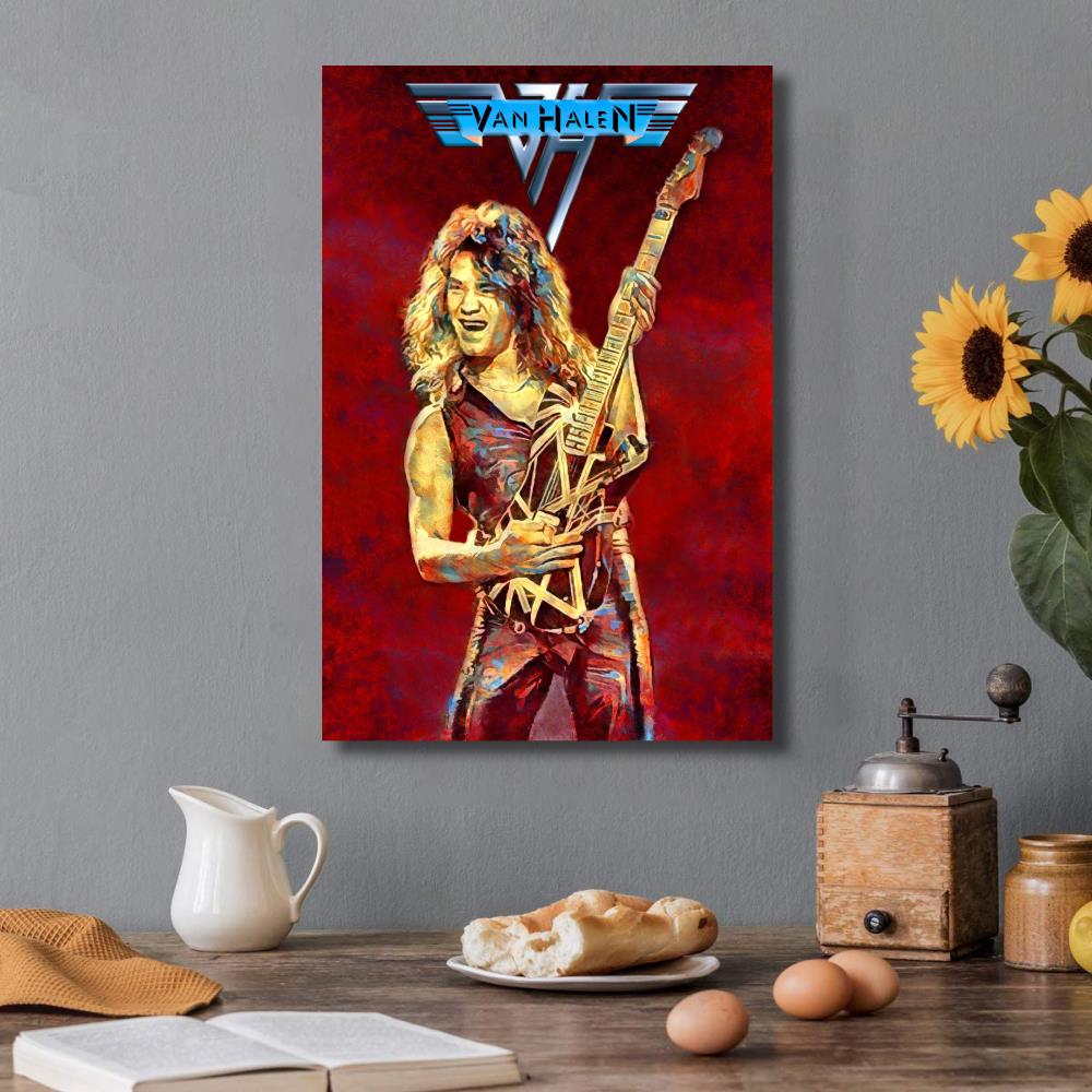 Eddie Van Halen Abstract Painting Band Poster