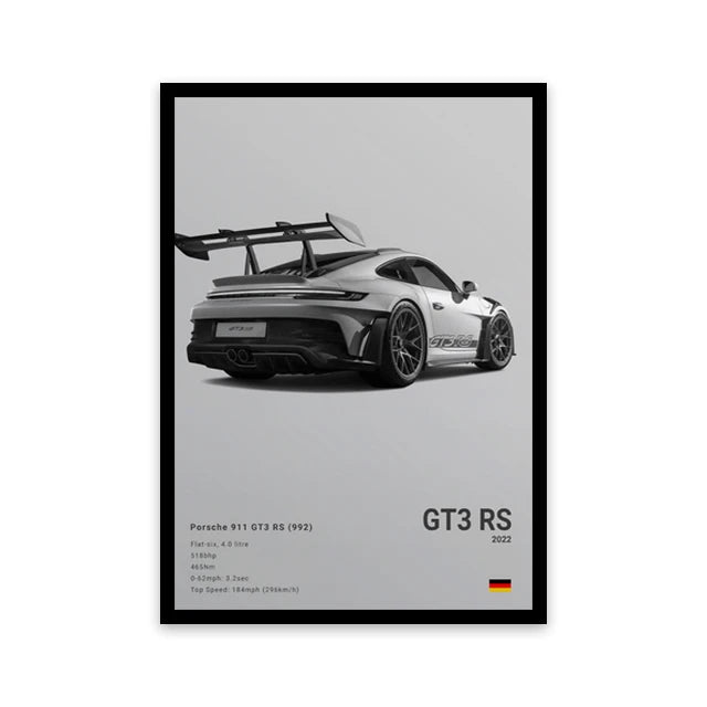Porsche 911 GT3 RS Car Poster