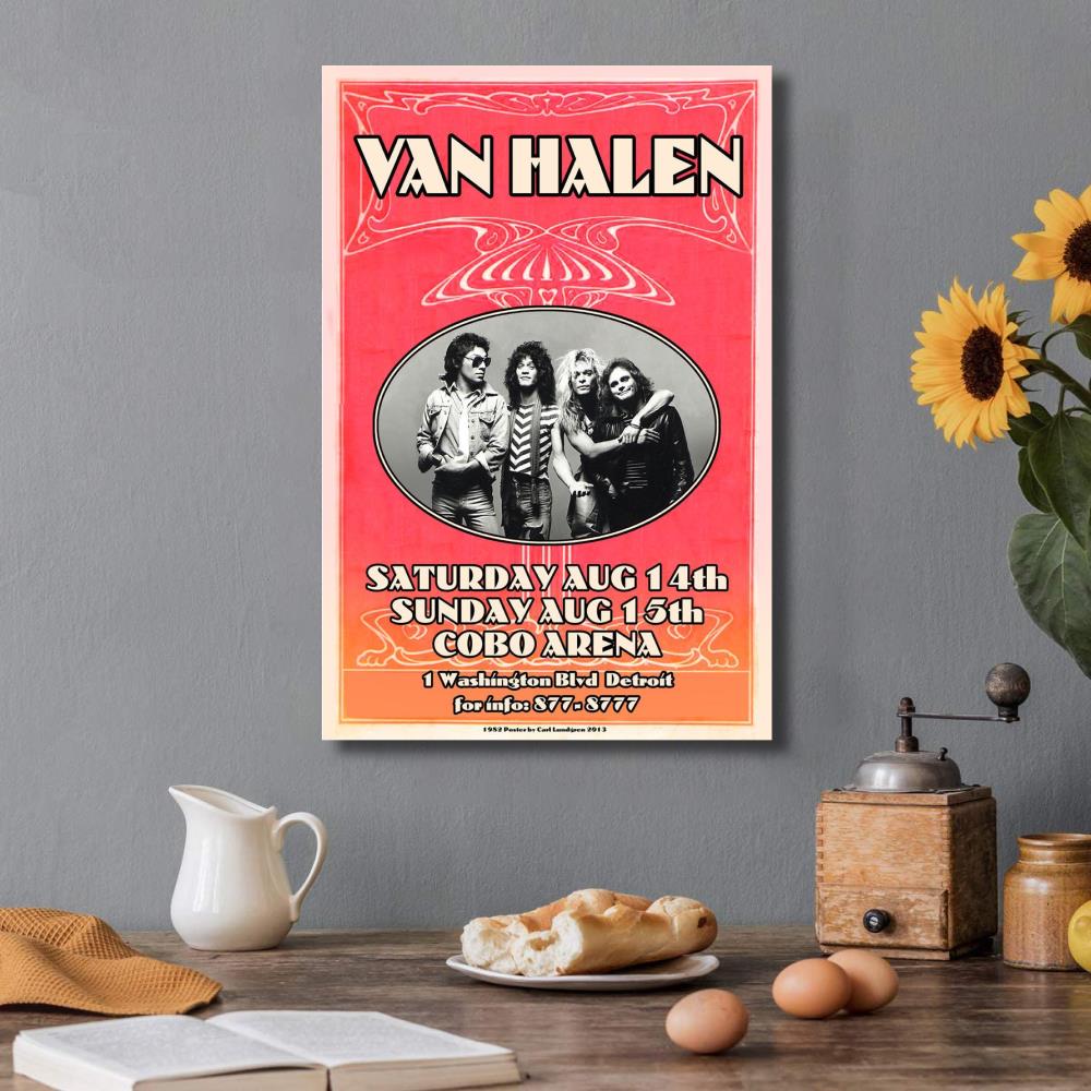 Van Halen Band Cobo Arena Concert Poster