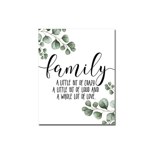 A Litte Bit Of Crazy Family Living Room Poster